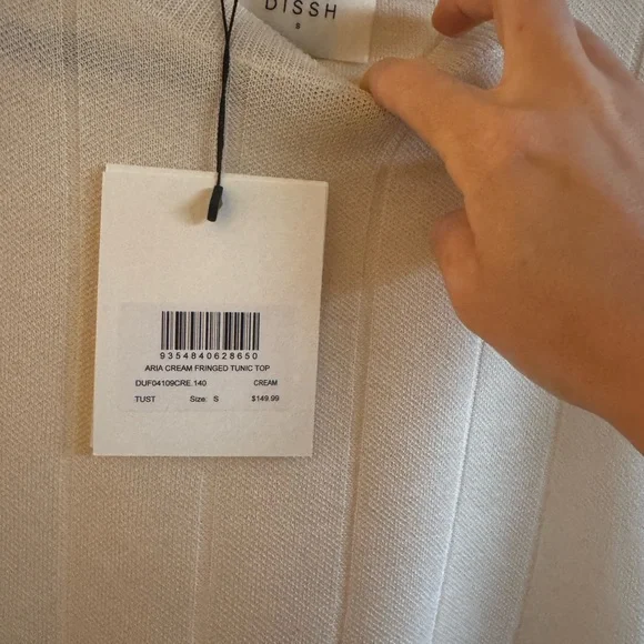 DISSH White Sleeveless Crew Neck Sheath Top - Picture 7 of 8